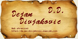 Dejan Divjaković vizit kartica